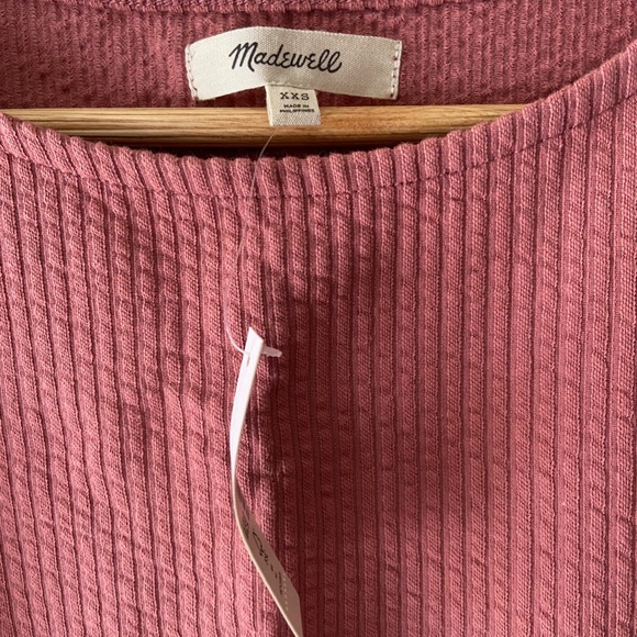 NWT Madewell Seersucker Button-Shoulder Top Size XXS - Picture 2 of 4